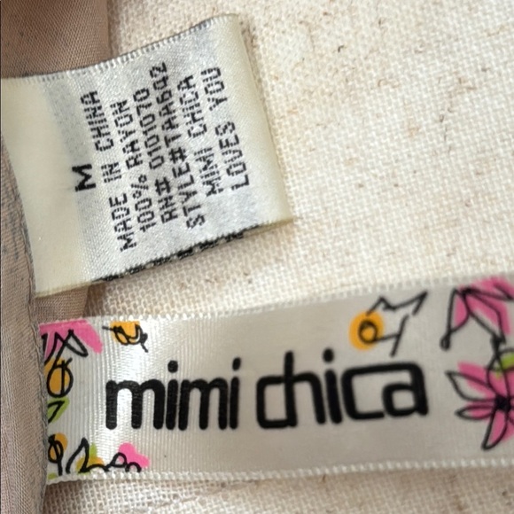 Mimi Chica Tie-Dye Spaghetti Strap Top - Blue and Tan, Medium - Picture 2 of 7